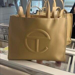 Telfar Medium Cream Shopping Bag